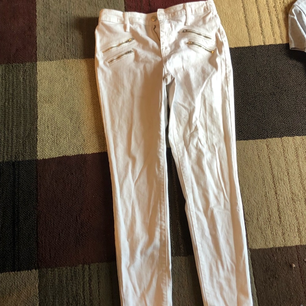 white blue jeans